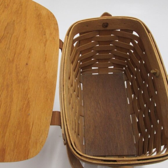 Longaberger 1991 Handmade Baske Wood bottom and top, EUC, REDUCED SHIPPING - Picture 4 of 8